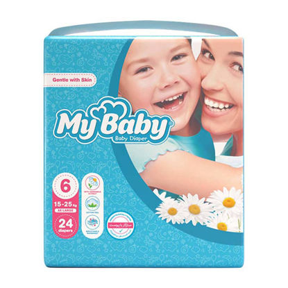 تصویر از مای بیبی پوشک باعصاره بابونه24ع سایز 6
