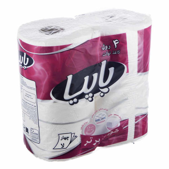 تصویر از پاپیا دستمال توالت 4لا 4 رول