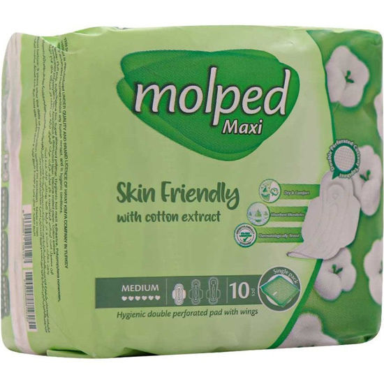 تصویر از مولپد نوار مکسی نیمه ضخیم پنبه خیلی بزرگ 10ع