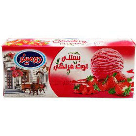 تصویر از دومینو بستنی توت فرنگی 1 ل