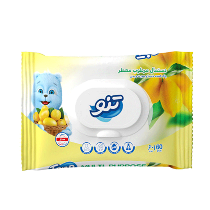تصویر از تنو دستمال مرطوب چند منظوره با رایحه لیمو60ع