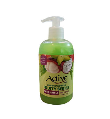 تصویر از اکتیو مایع دستشویی صدفی سبز شفاف 450گ