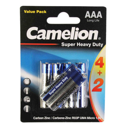 تصویر از کملیون باطری نیم قلمی سوپر 6ع کارتی